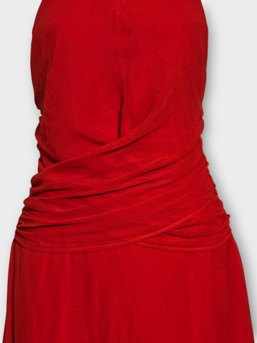 NWT ASOS Red Sleeveless Halter Special Occasions Maxi Dress Size 8 - Picture 6 of 15